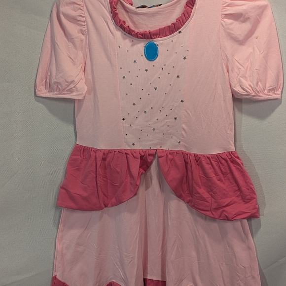 New girl princess peach inspired dress Halloween costume size 2 4 6 8 10 12 14 - Picture 4 of 6